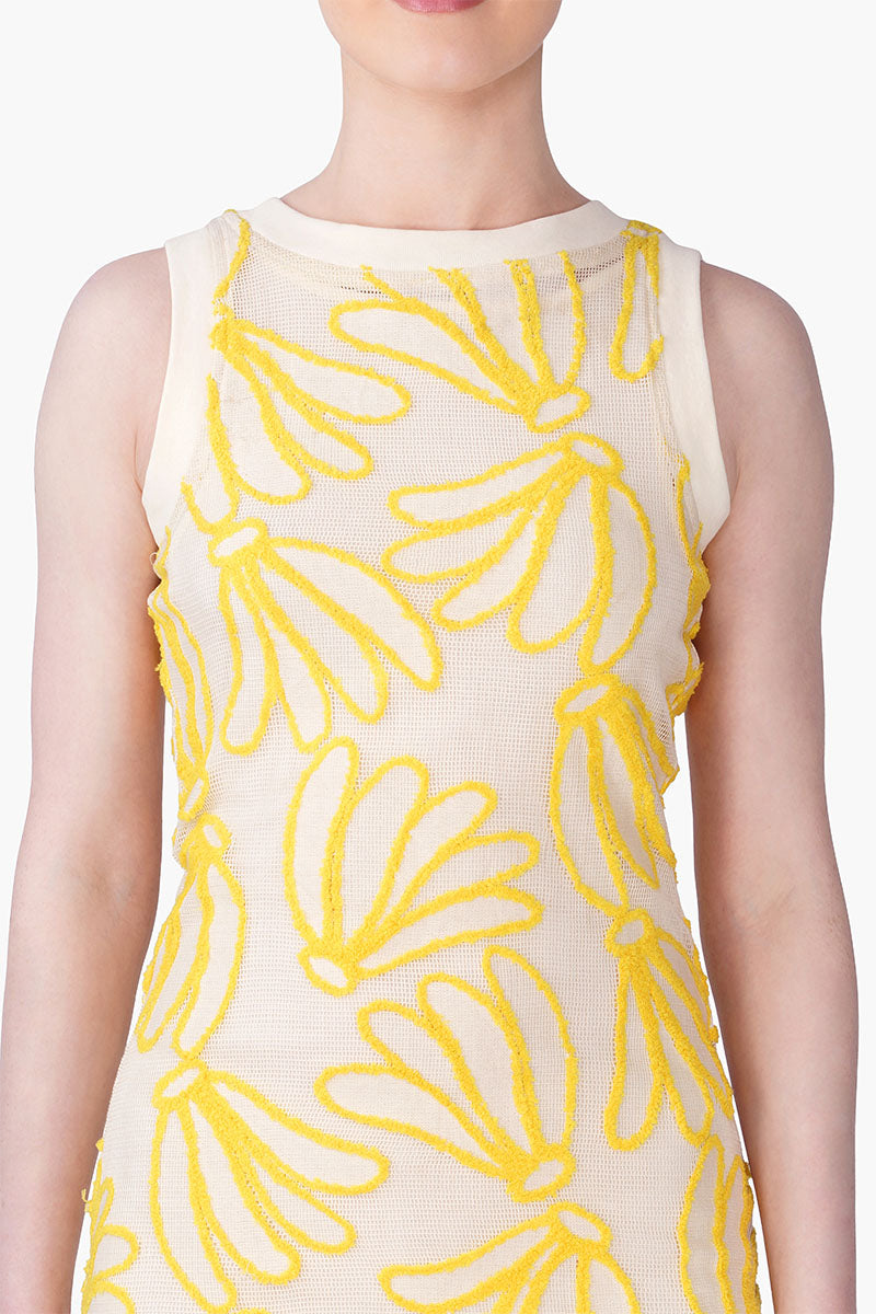 Sunset Banana Embroidered Bodycon Dress | View 6