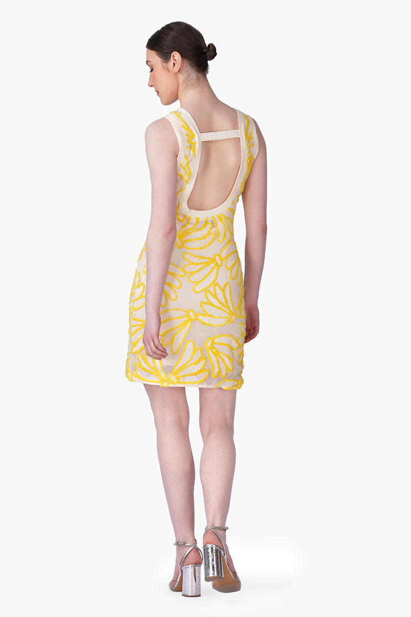 Sunset Banana Embroidered Bodycon Dress | View 5