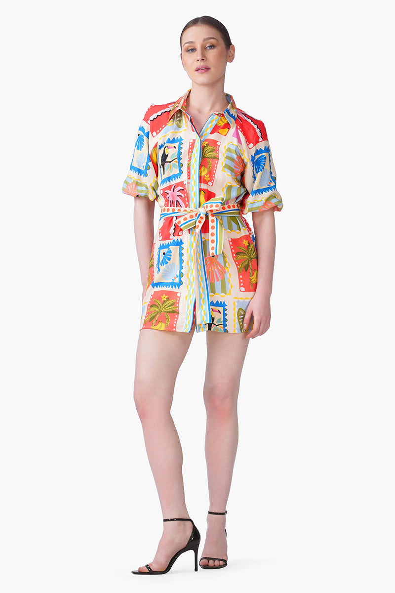 Toucan Pop Fruit Short Dress