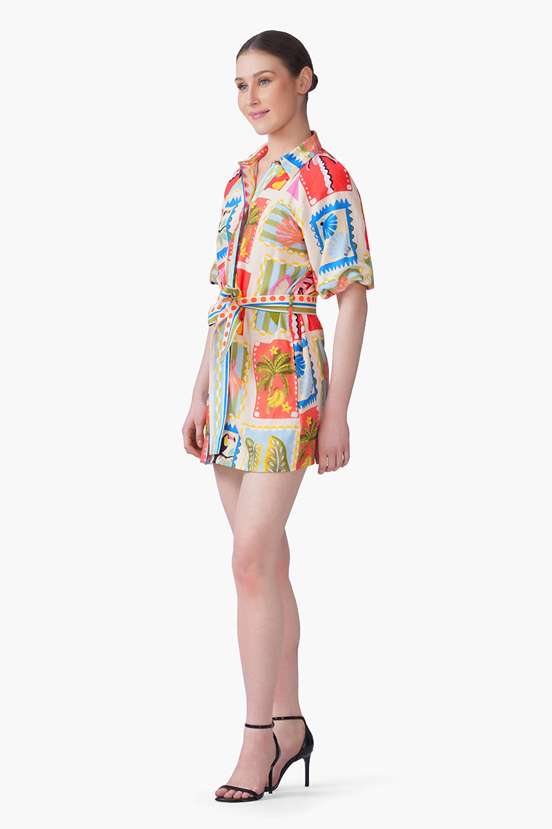 Toucan Pop Fruit Short Dress