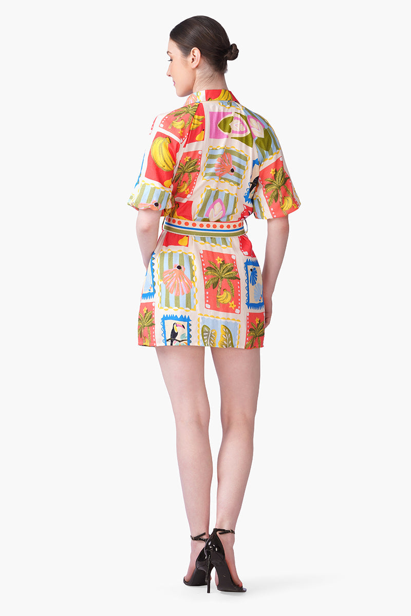 Toucan Pop Fruit Short Dress