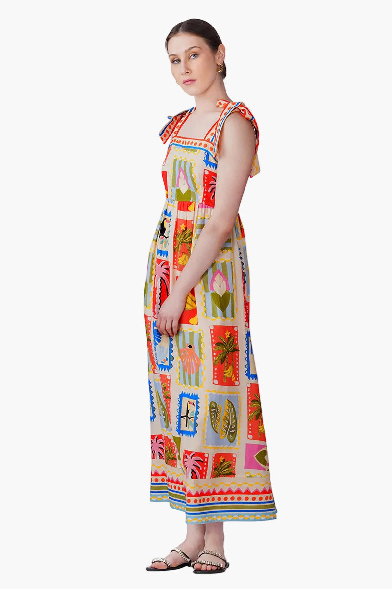 Toucan Pop Fruit Long Dress | View 4