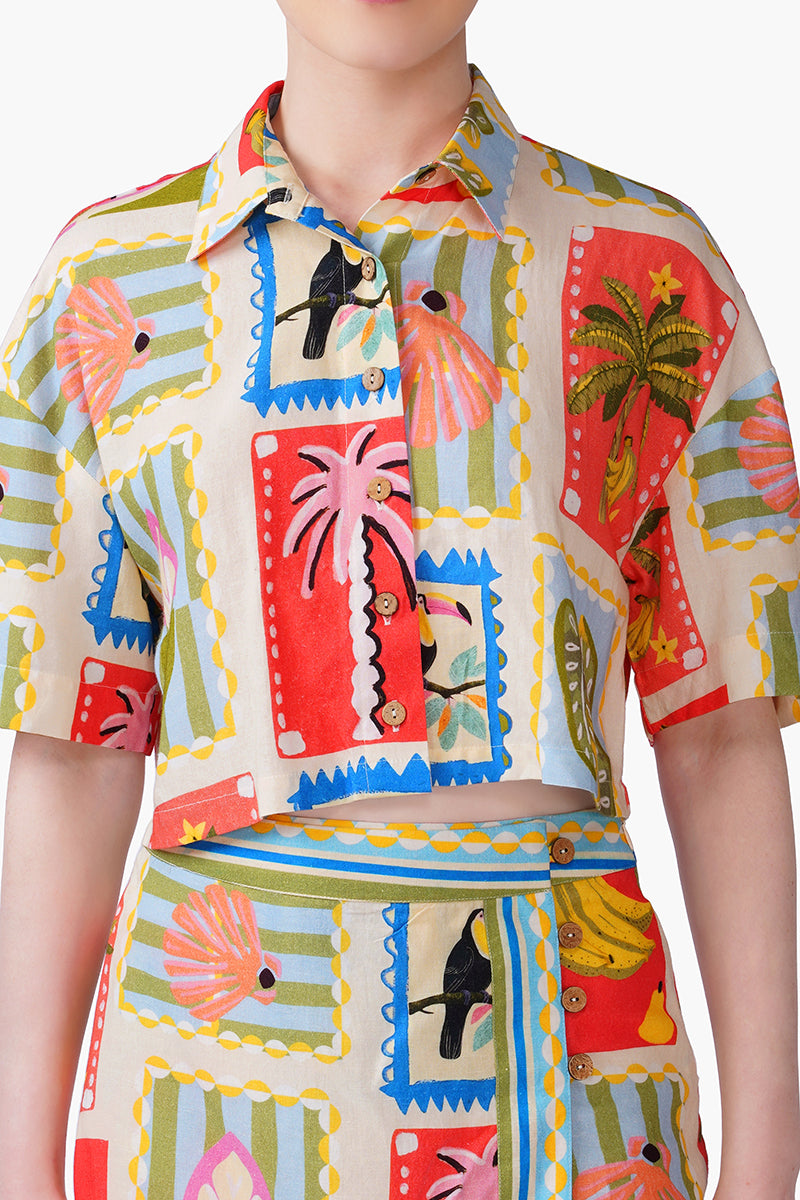 Toucan Pop Fruit Short Shirt | View 6