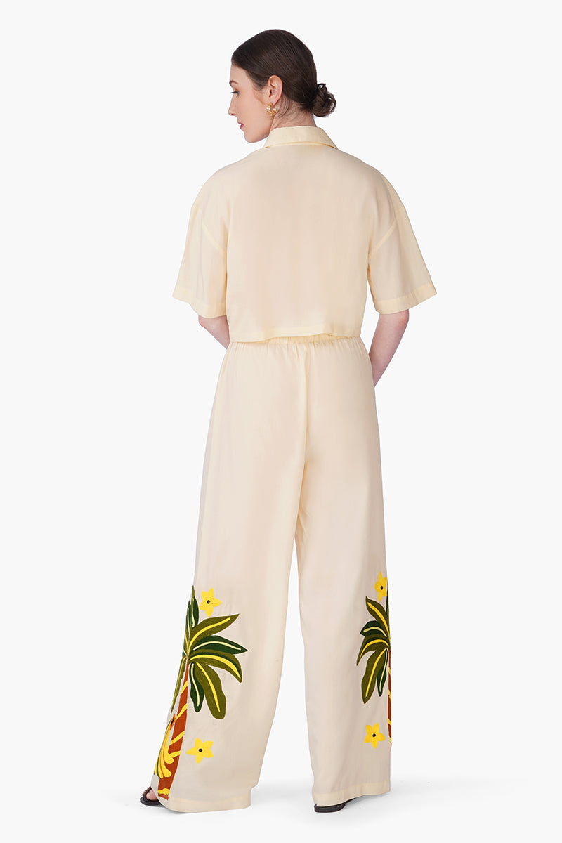 Toucan Carnival Embroidered Crop Shirt | View 4