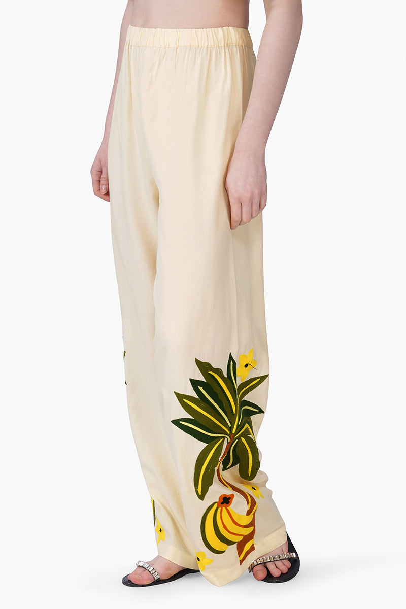 Toucan Carnival Embroidered Pants | View 3