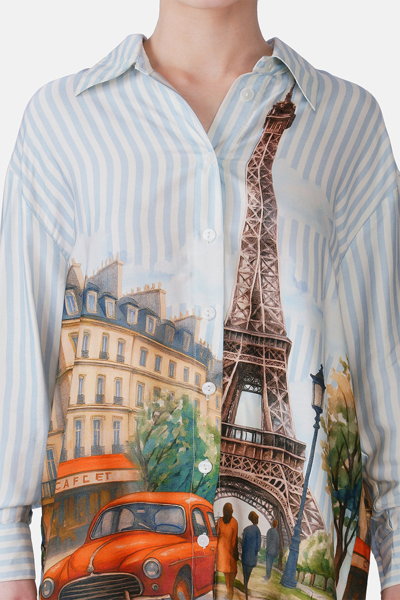 Love In Paris Printed Shirt