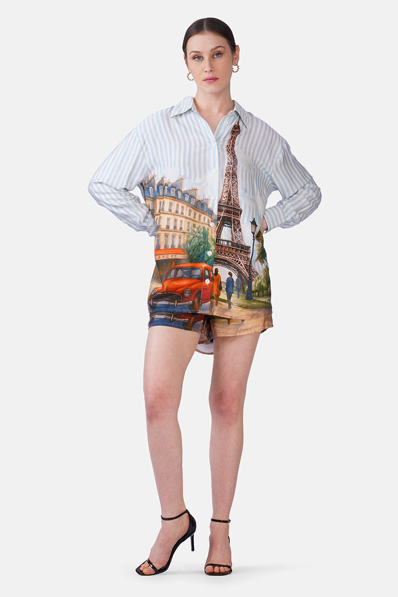 Love In Paris Printed Shorts | view 1