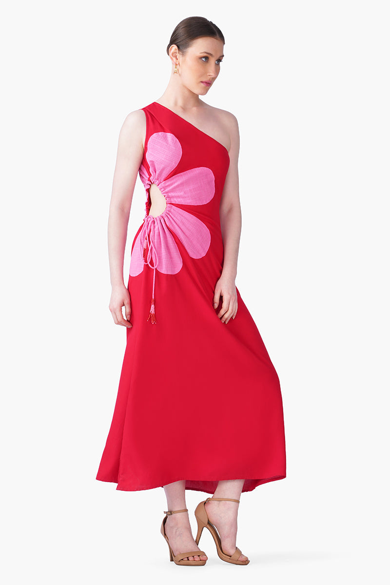 Rose Petal Scarlet Dress