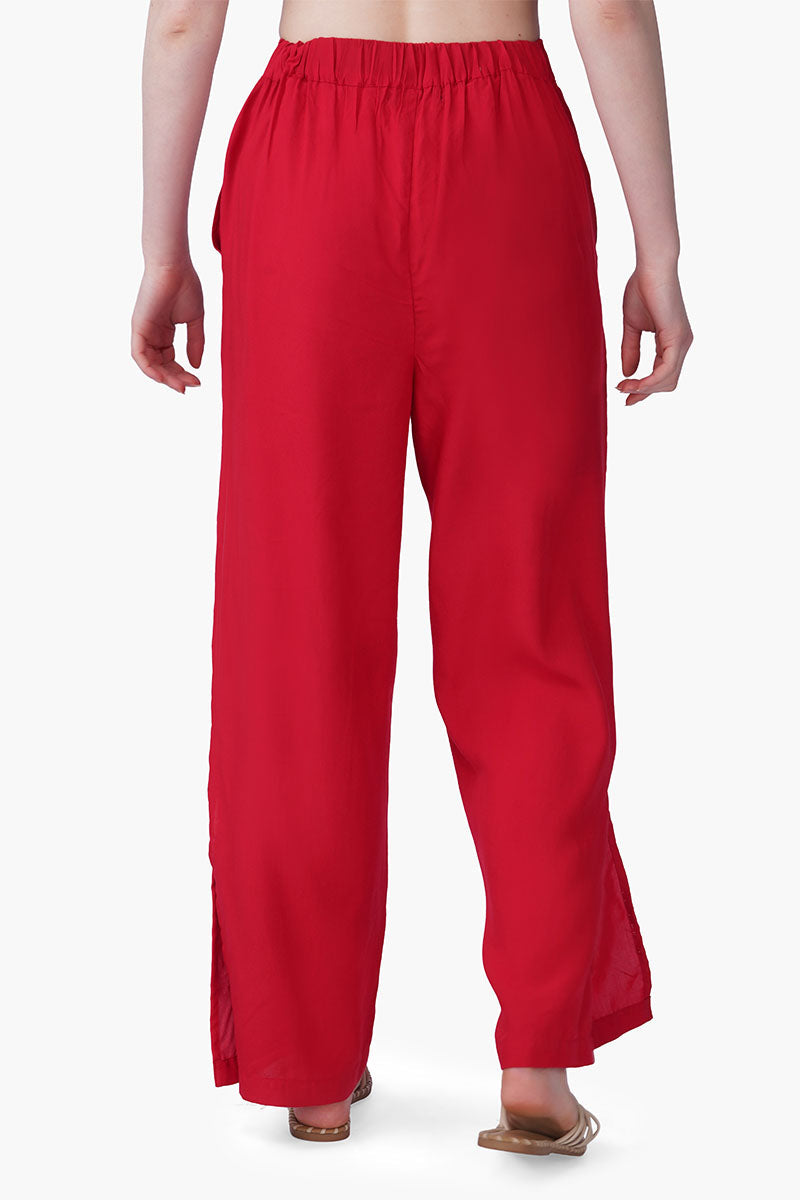 Rose Petal Scarlet Pants