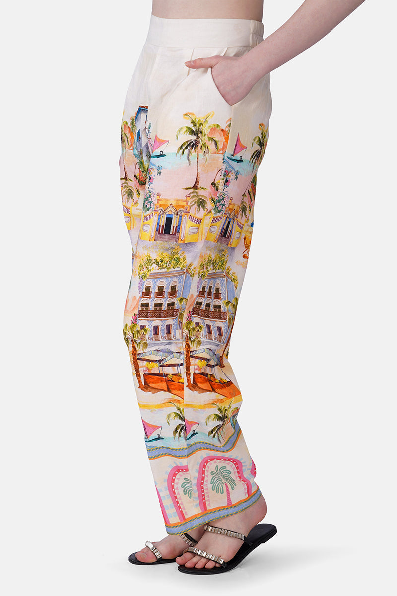 Summer Escape Vacation Printed Pant