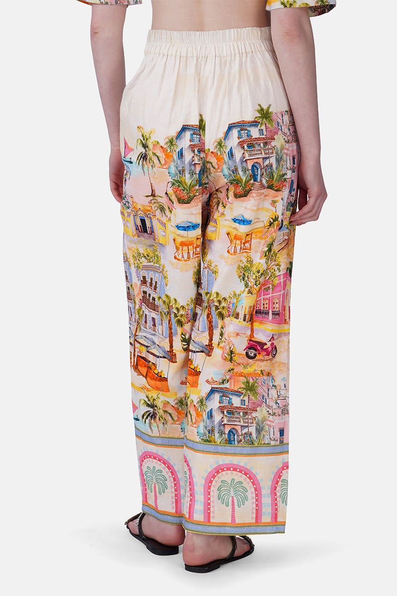 Summer Escape Vacation Printed Pant