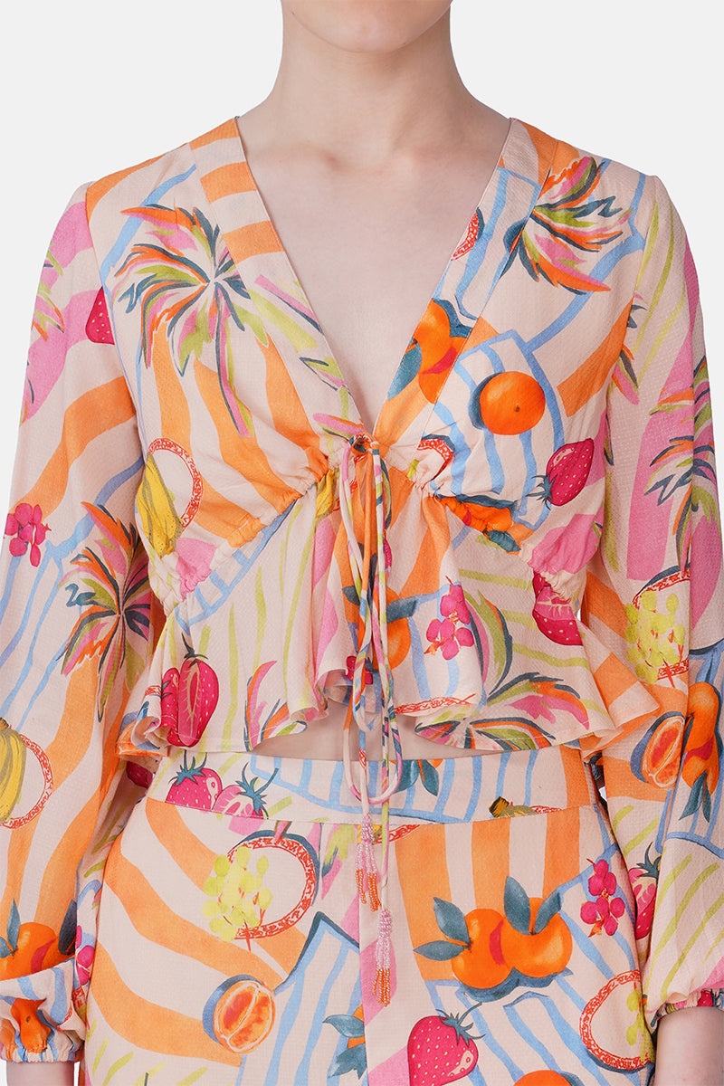 Fruit Berry Pop Peplum Top