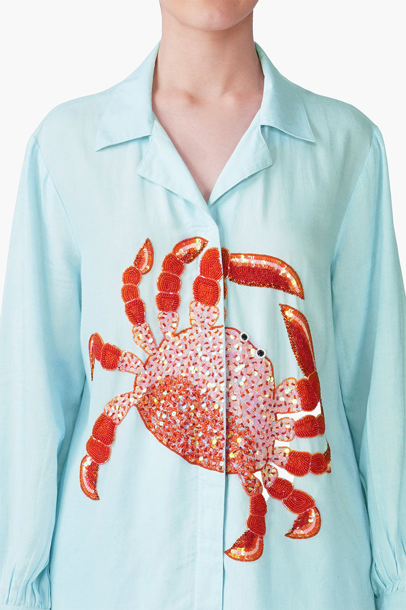 Crab Pop Embellished Shirt | View 6