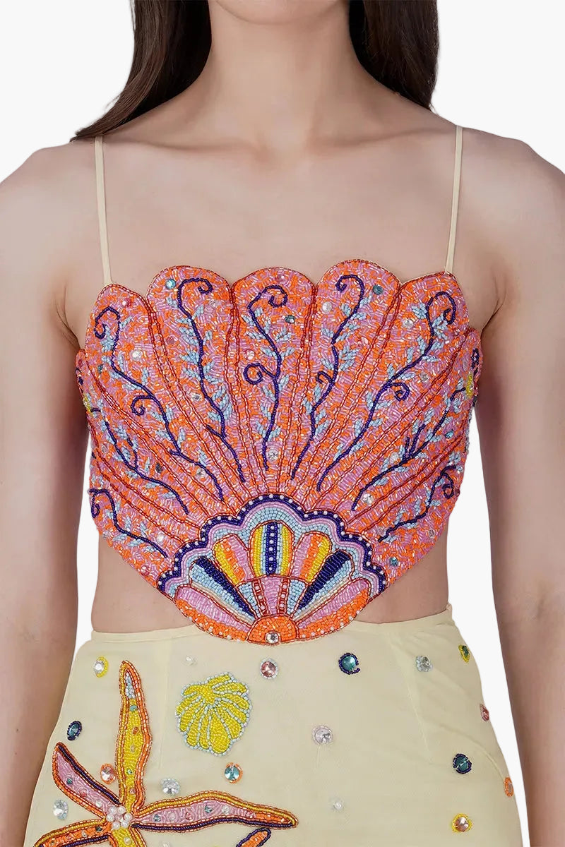 Multi Shell Sunlit Embellished Dress | View 5