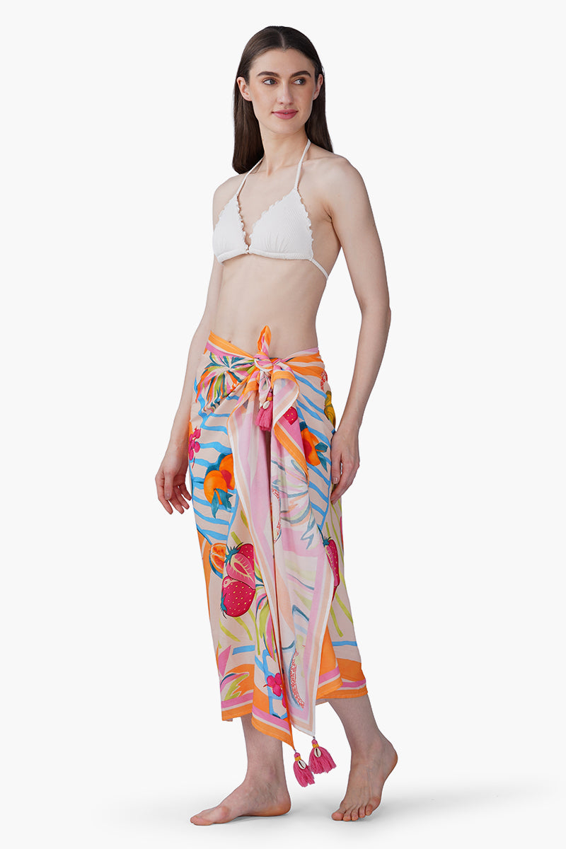 Fruit Berry Pop Printed Sarong