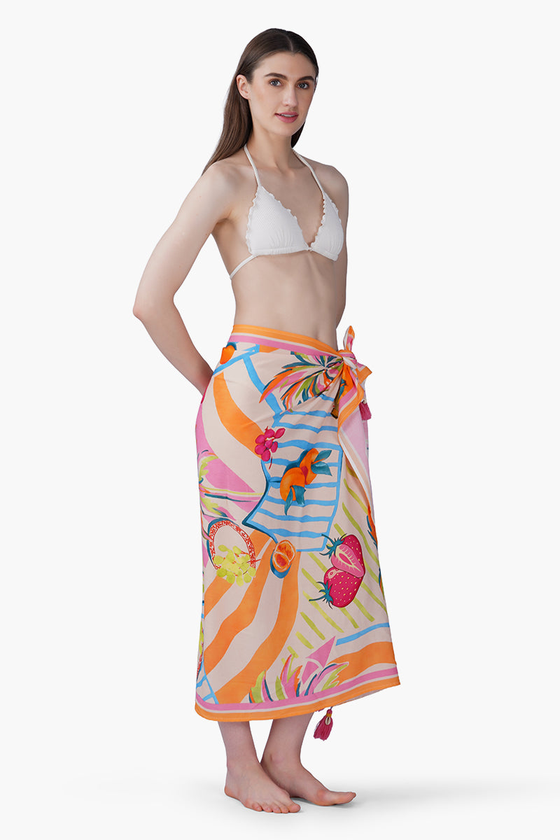 Fruit Berry Pop Printed Sarong | View 3