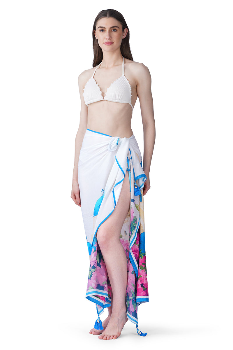 Santorini Dream Print Sarong | View 2