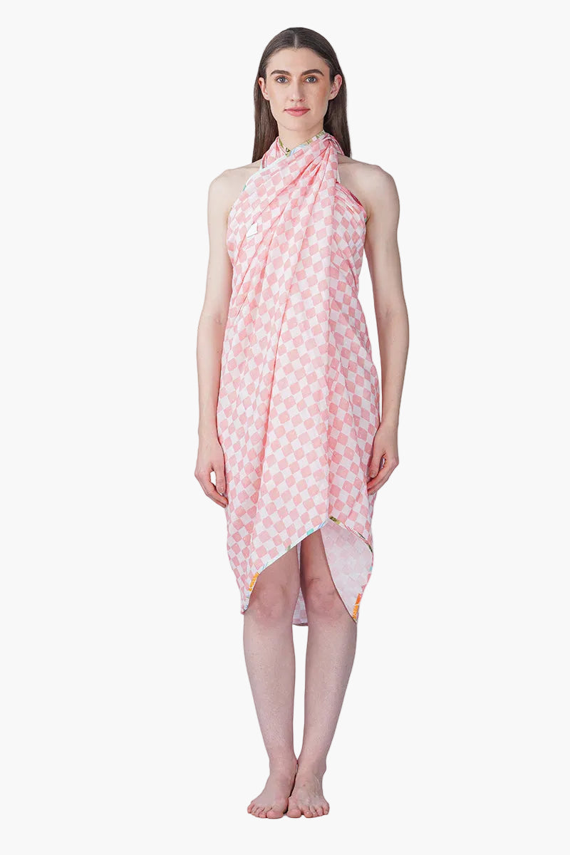 Pretty Blush Check Sarong