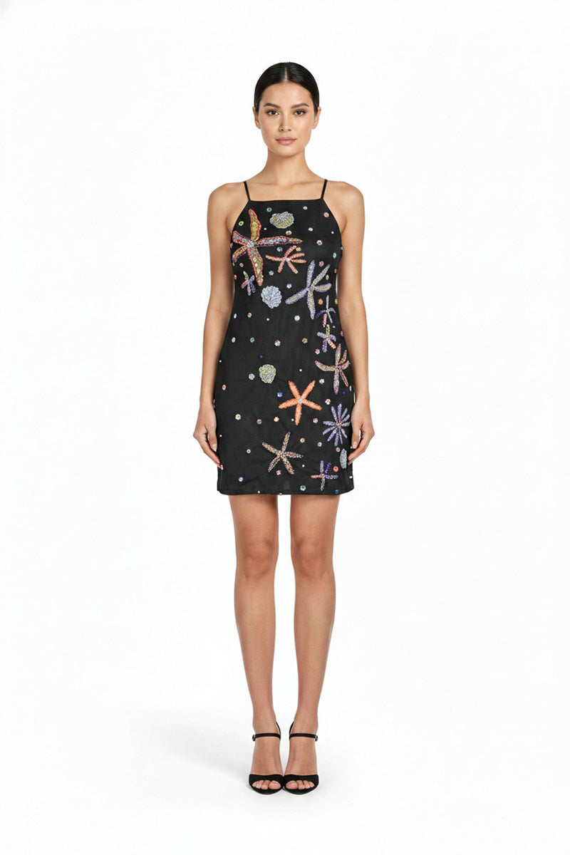 Black Ocean Jewel Embellished Dress | View 1