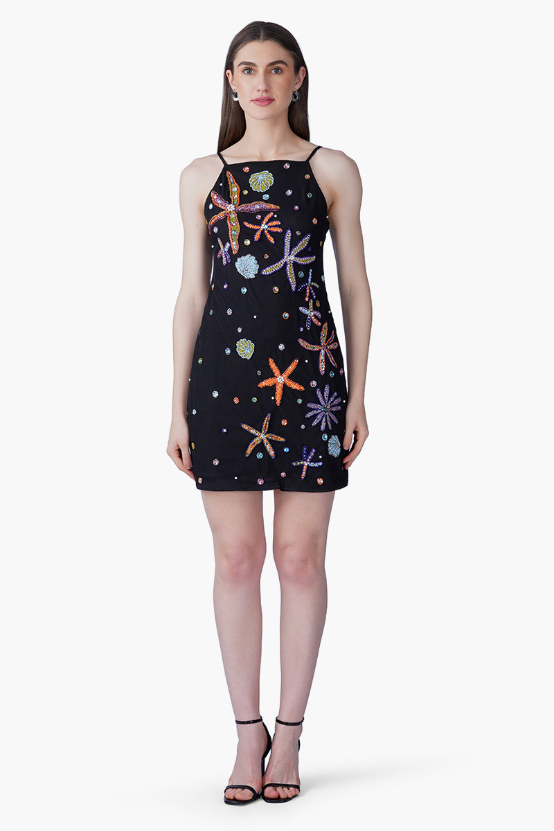 Black Ocean Jewel Embellished Dress | view 2