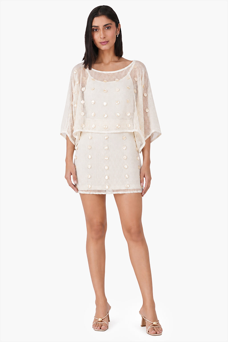 Sea Charm Mesh Short Kaftan | view 1