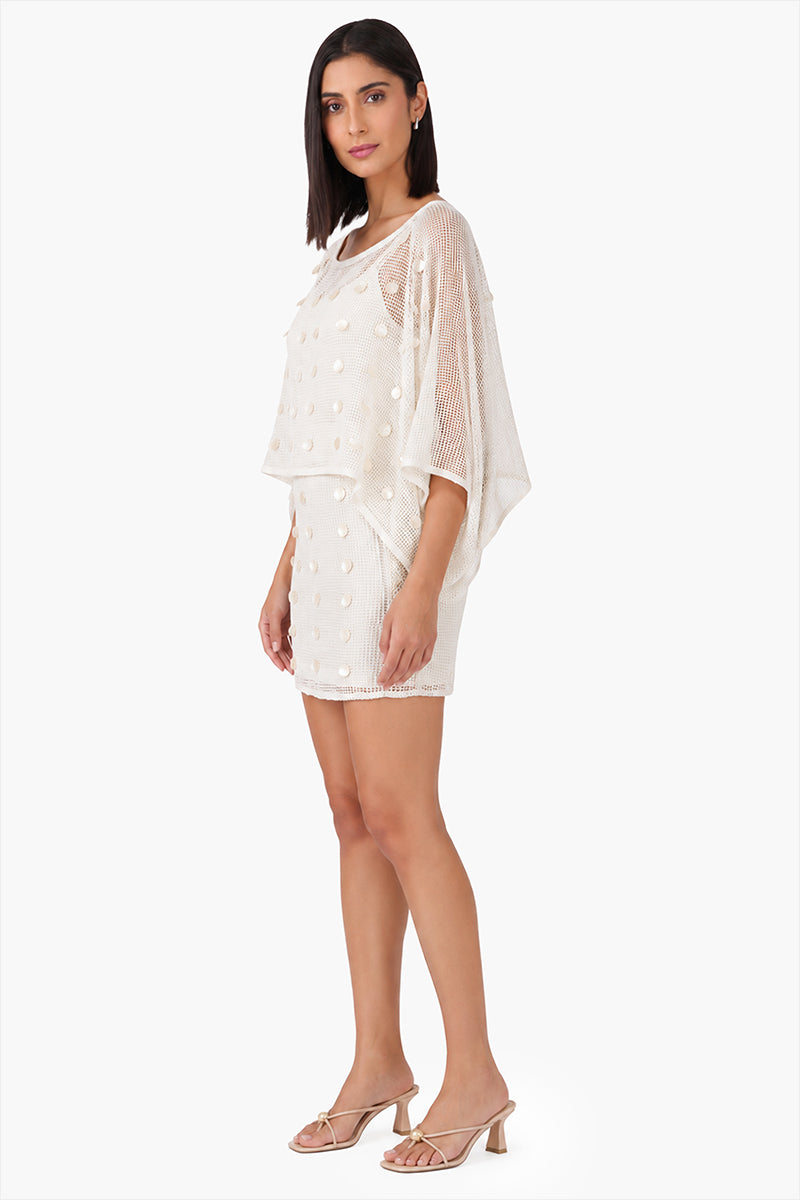Sea Charm Mesh Short Kaftan | view 2