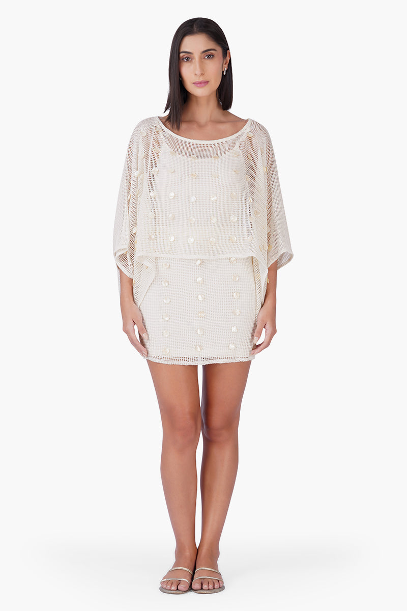 Sea Charm Mesh Short Kaftan | View 2