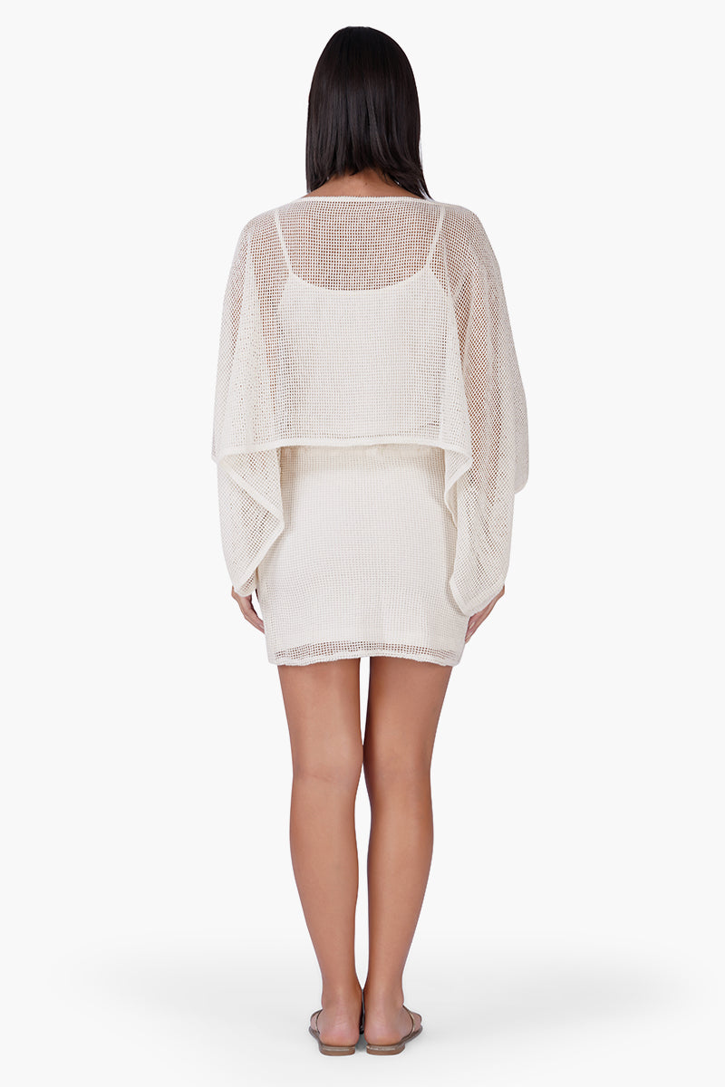 Sea Charm Mesh Short Kaftan | View 5
