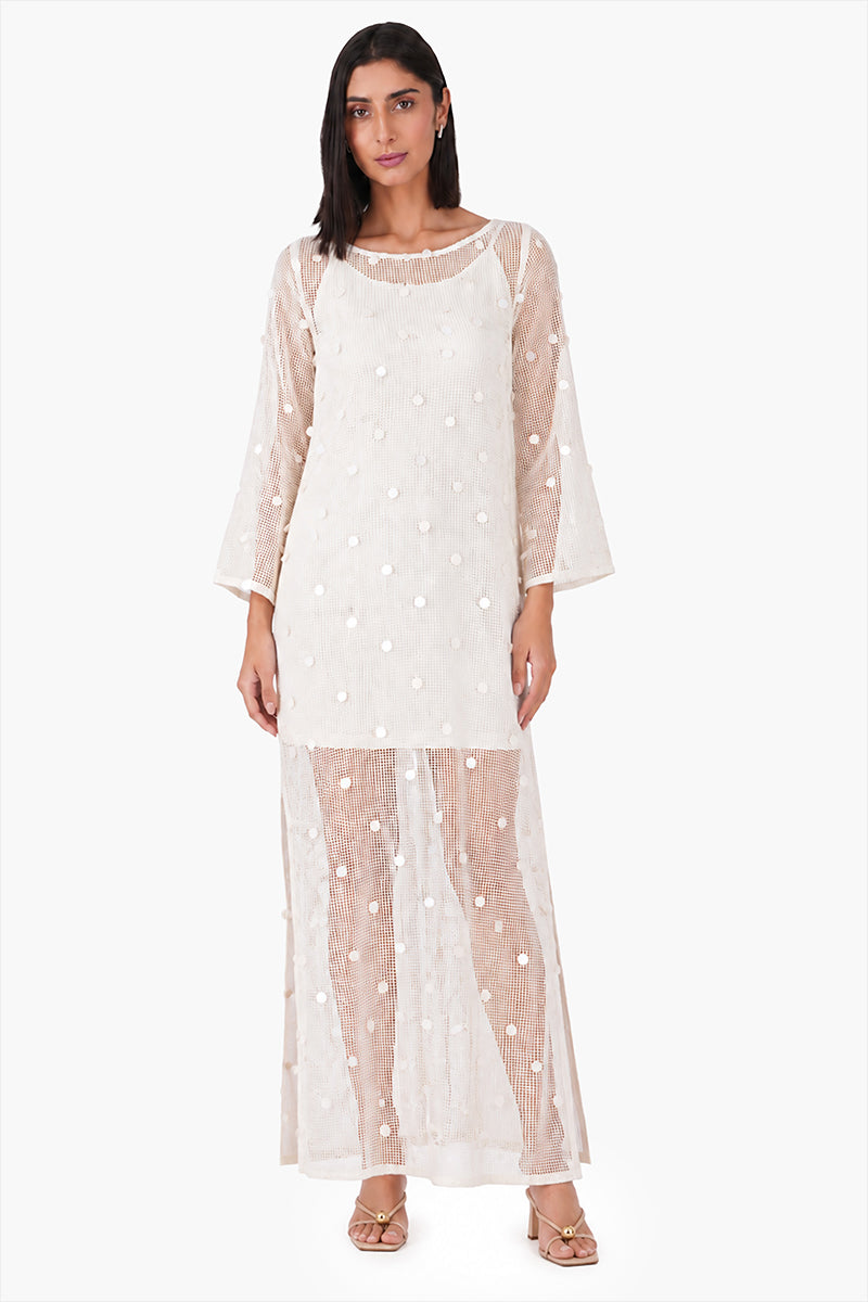 Shell Sequin Mesh Cover-Up | view 2