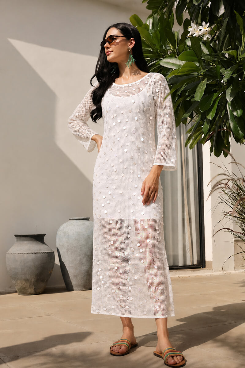 Shell Sequin Mesh Cover-Up | View 1