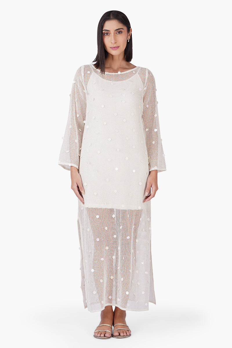 Shell Sequin Mesh Cover-Up | View 2