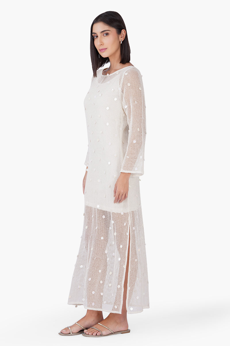 Shell Sequin Mesh Cover-Up | View 4
