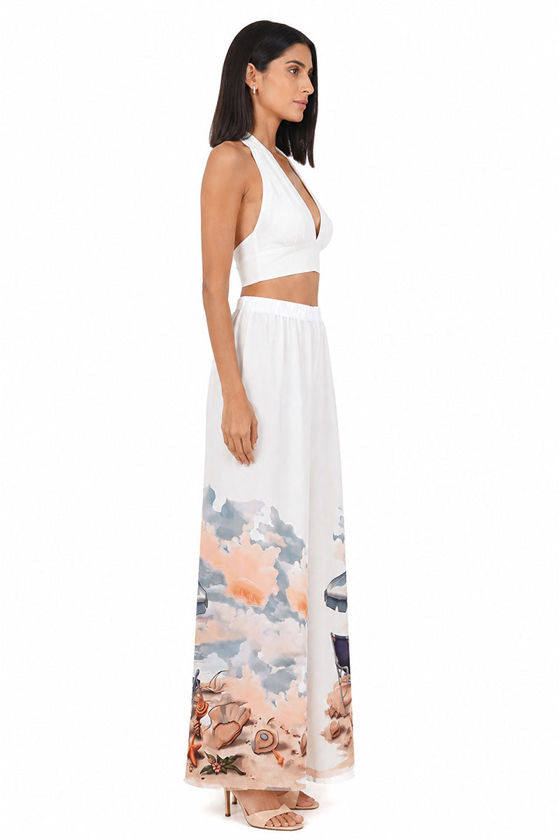 Artisan Coastal Print Cover Up Pants | View 2