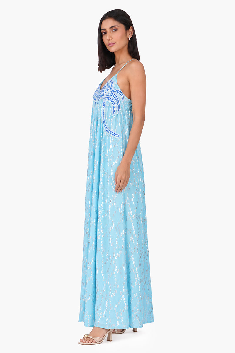 Aqua Aura Flared Dress | View 3