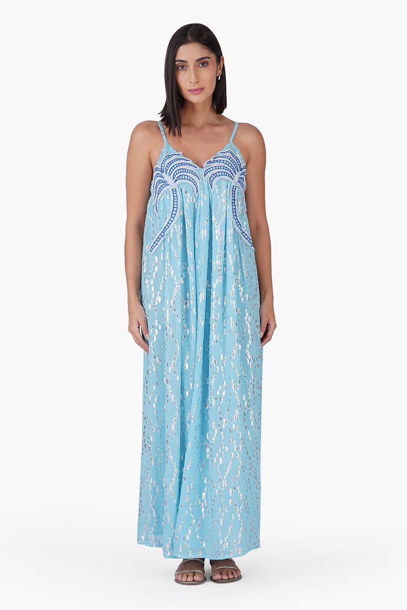 Aqua Aura Flared Dress