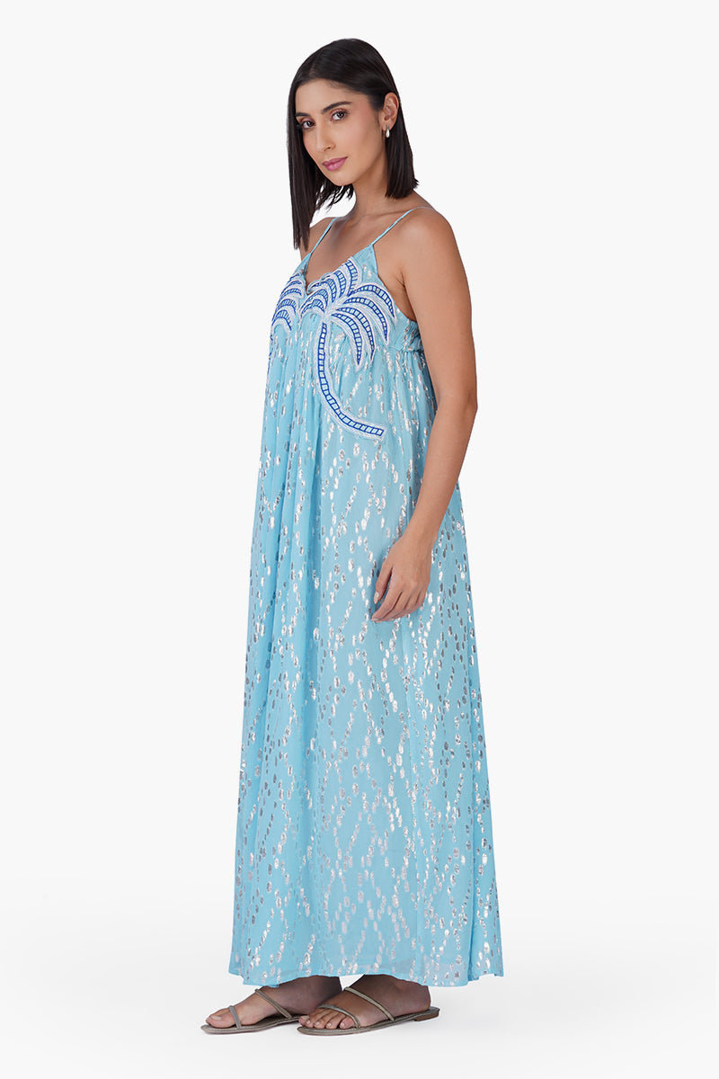 Aqua Aura Flared Dress