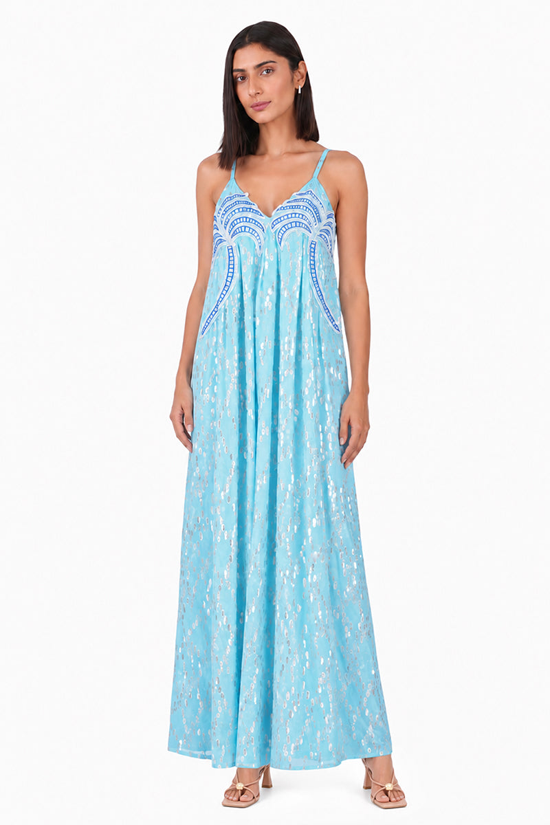 Aqua Aura Flared Dress