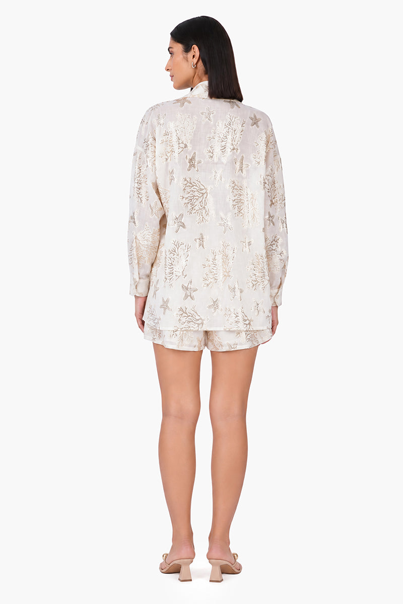 Shoreline Shimmer Button Down Shirt | View 5