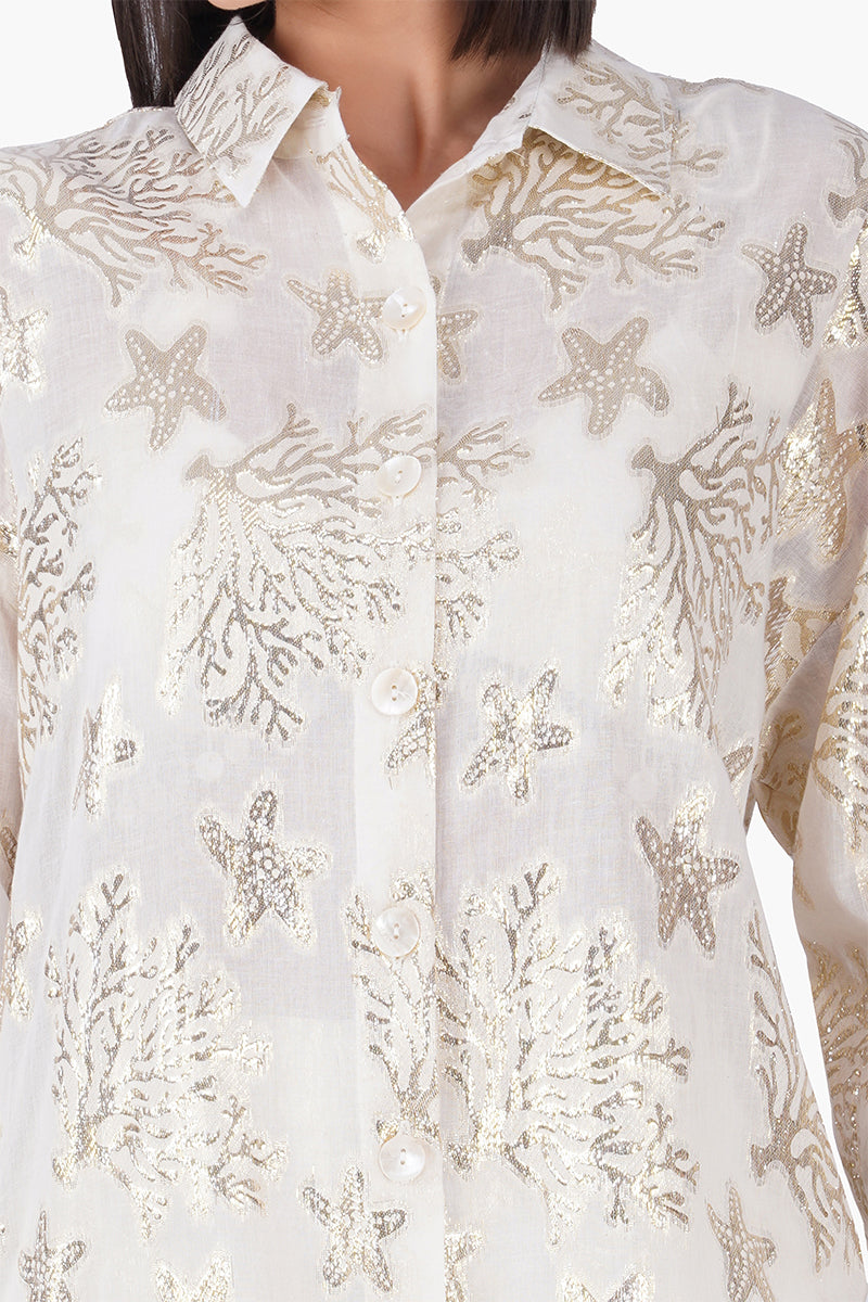 Shoreline Shimmer Button Down Shirt