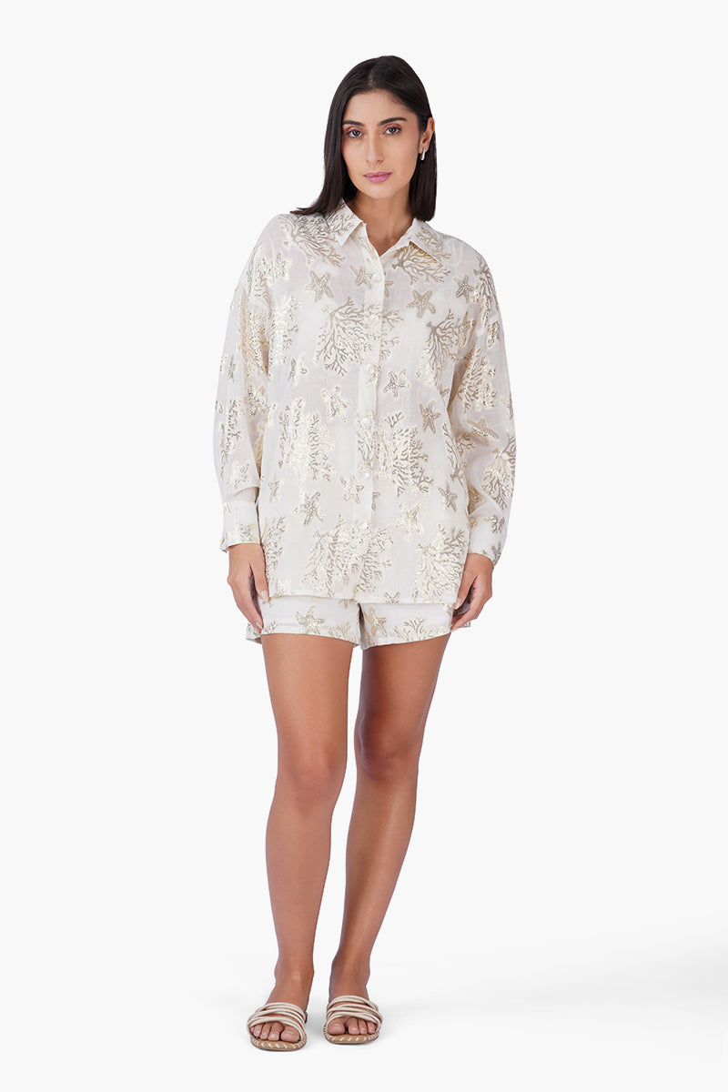 Shoreline Shimmer Button Down Shirt