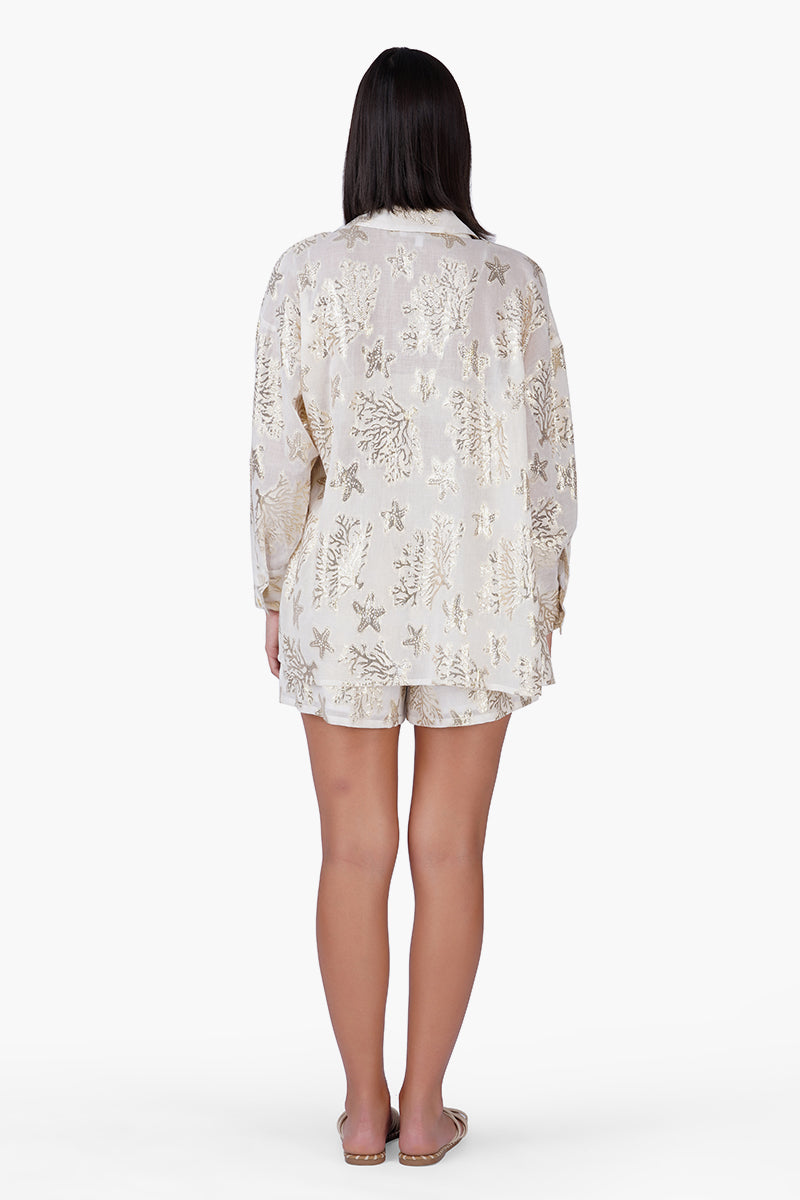 Shoreline Shimmer Button Down Shirt | View 5