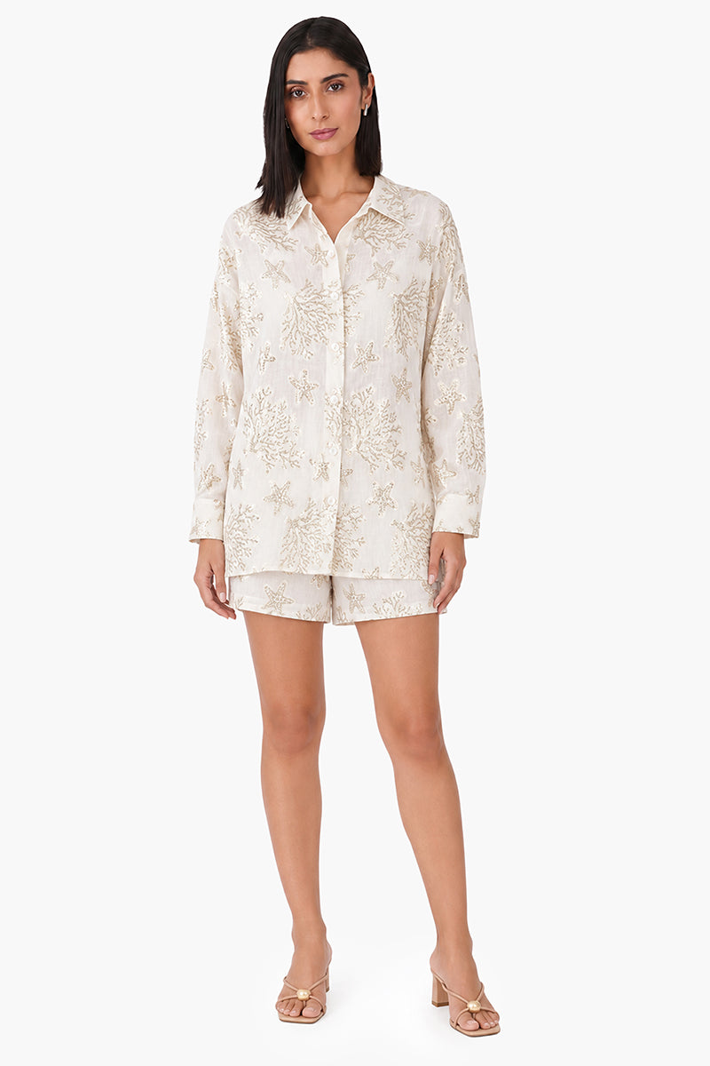 Shoreline Shimmer Button Down Shirt