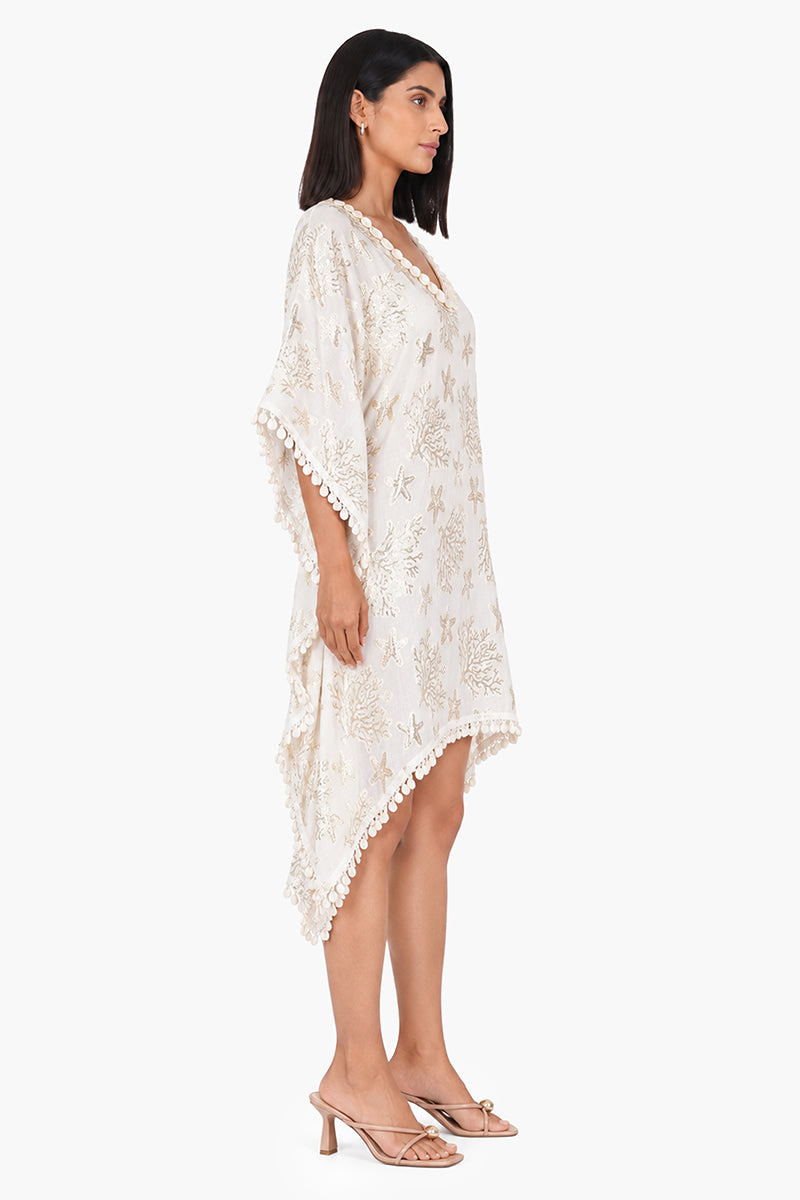Shoreline Shimmer Short Kaftan | View 3