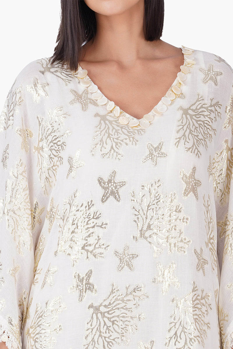 Shoreline Shimmer Short Kaftan | View 5