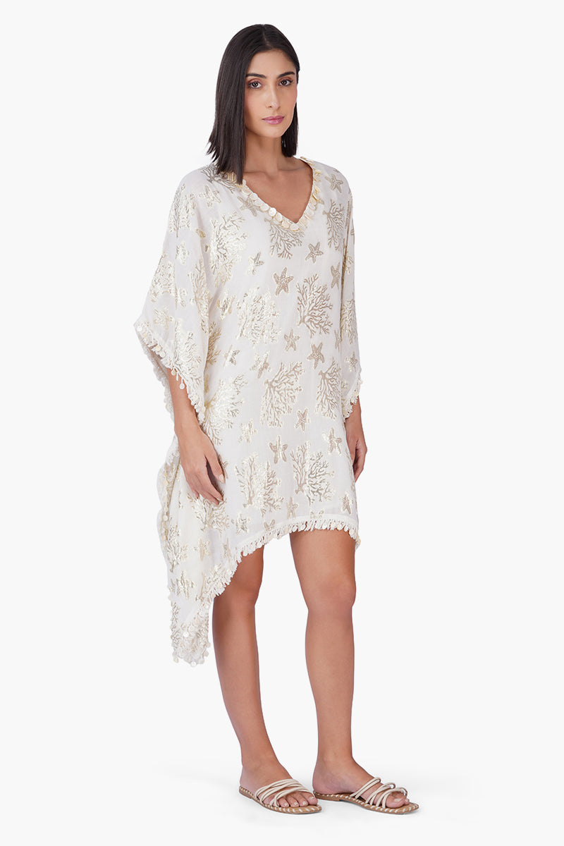 Shoreline Shimmer Short Kaftan | View 3