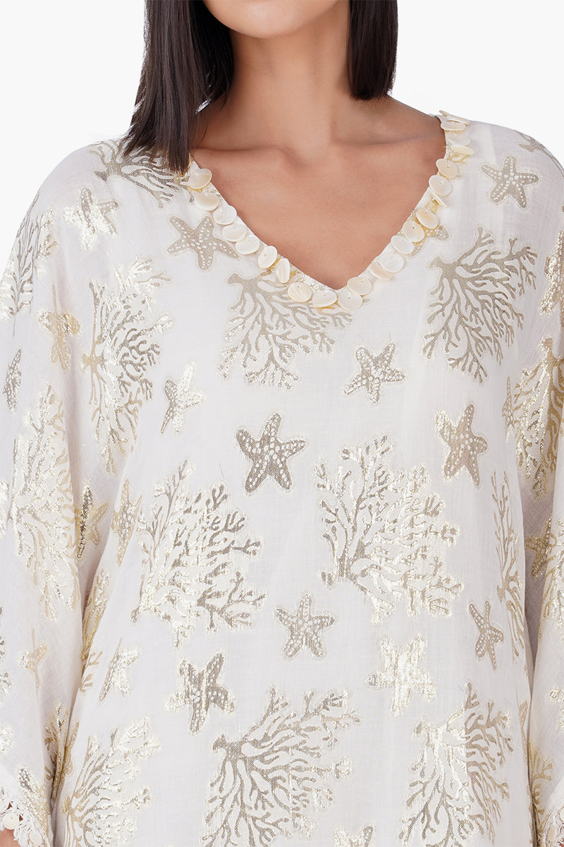 Shoreline Shimmer Short Kaftan | View 6