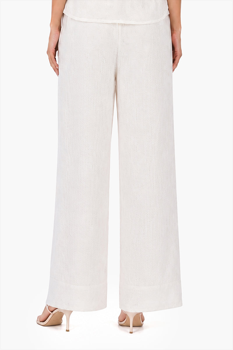 White Garden Muse Embroidered Lace Pants