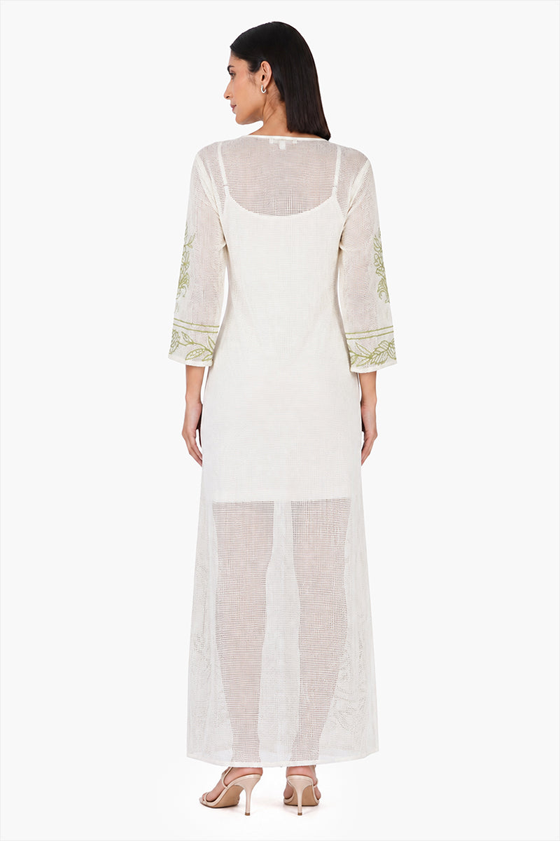 White Garden Muse Embroidered Lace Dress