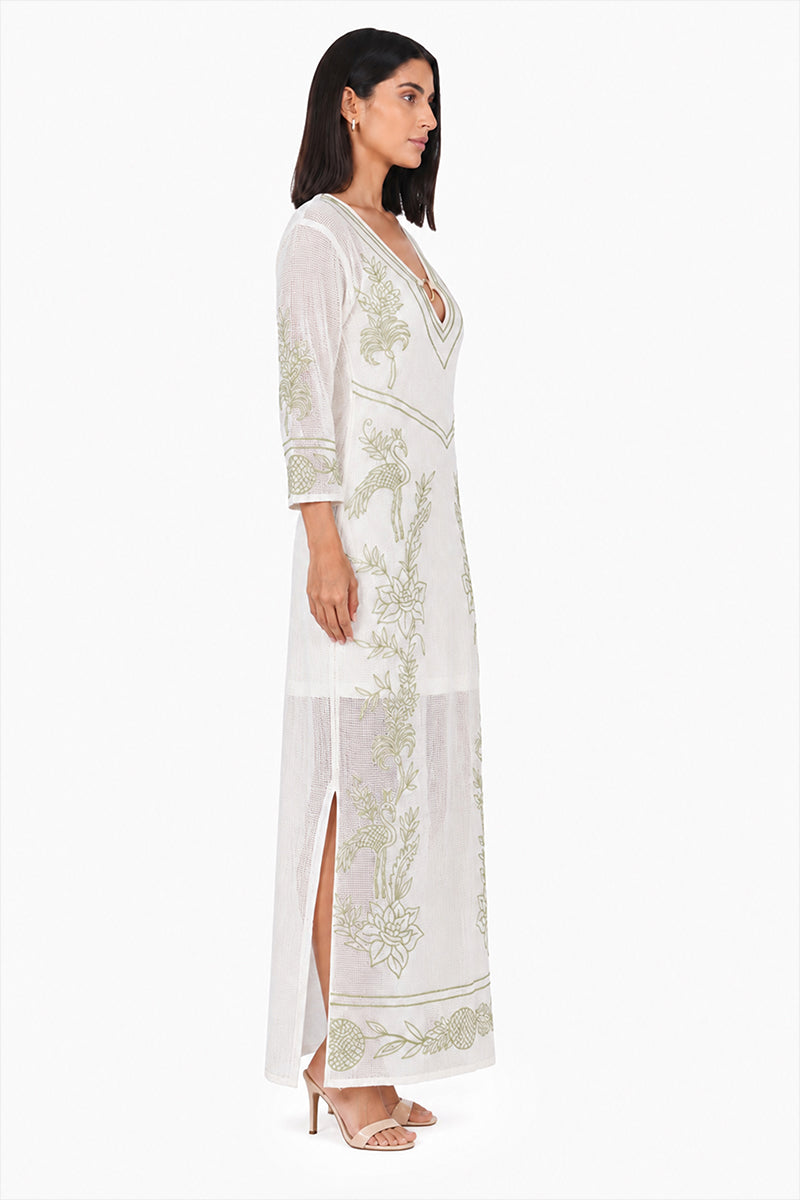 White Garden Muse Embroidered Lace Dress