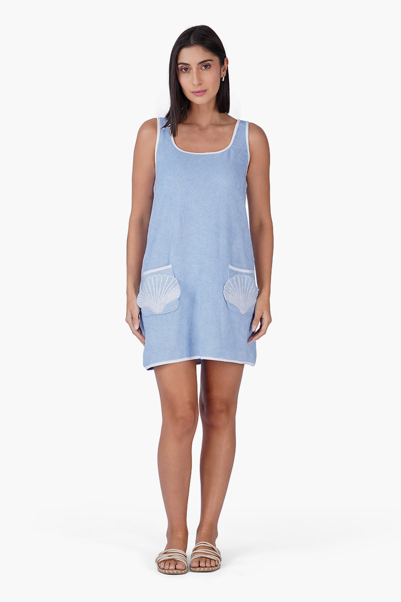 Blue Mariner Shell Slip On Short Dress | View 2